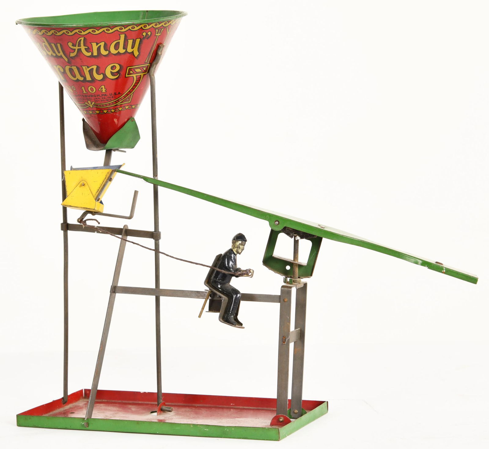 VINTAGE TIN SANDY ANDY CRANE NO 104 (1 of 1)