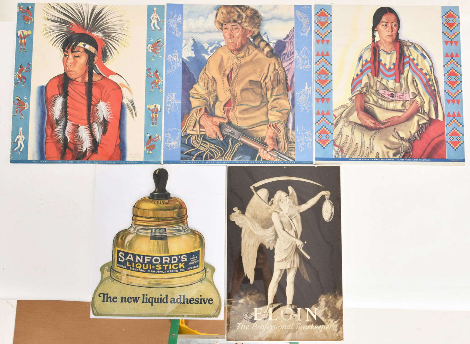 5 PAPER ADVERTISING COLLECTIBLES (1 of 1)