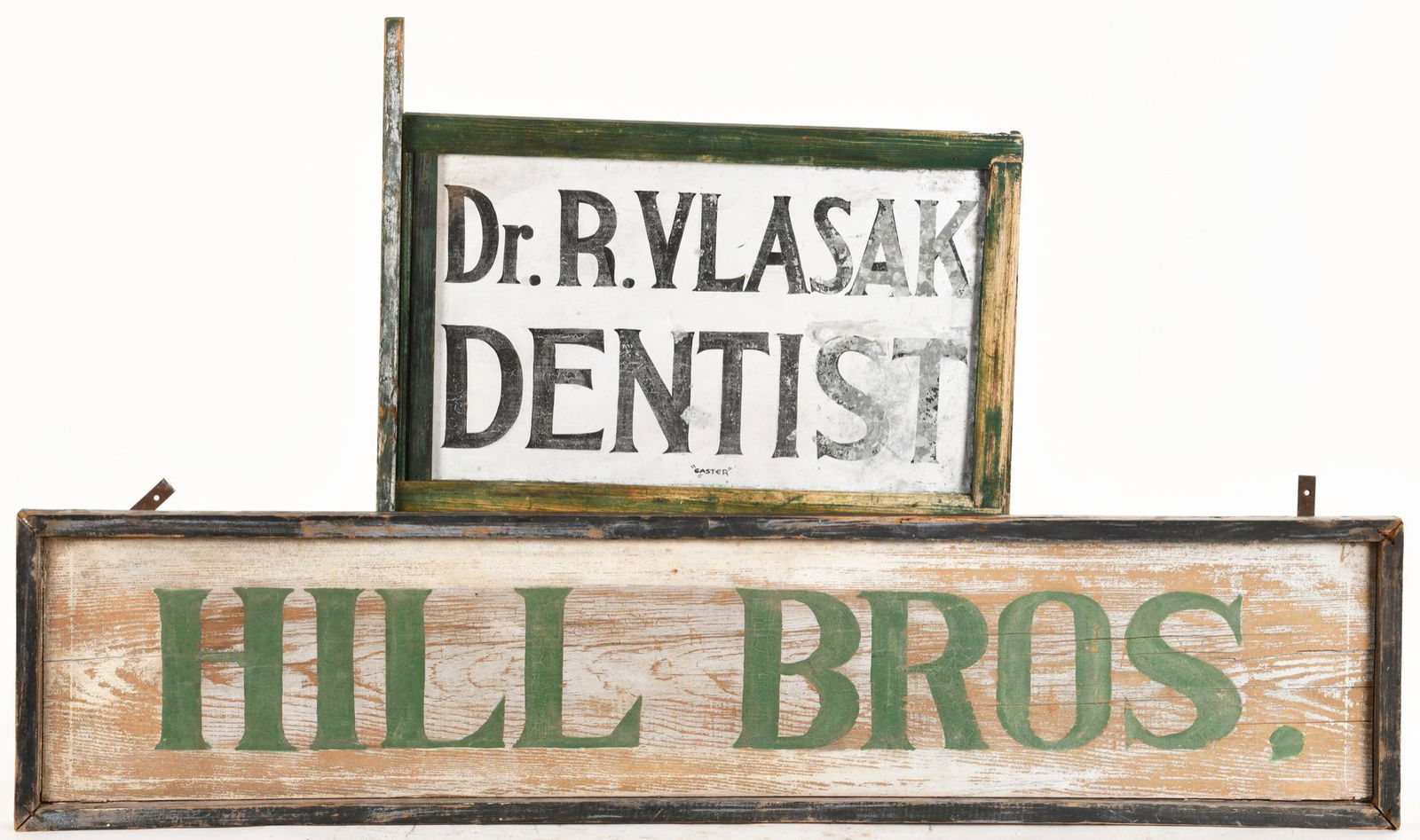 2 WOOD ADVERTISING SIGNS (1 of 2)