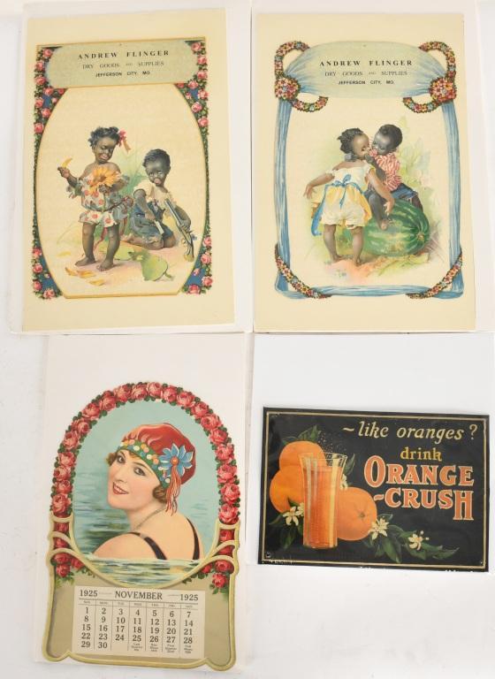 LOT OF 4 GENERAL STORE/SODA ADVERTISEMENTS (1 of 1)