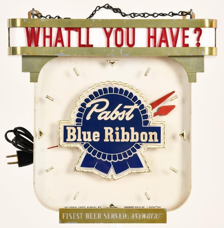 PABST BLUE RIBBON BEER CLOCK (1 of 3)