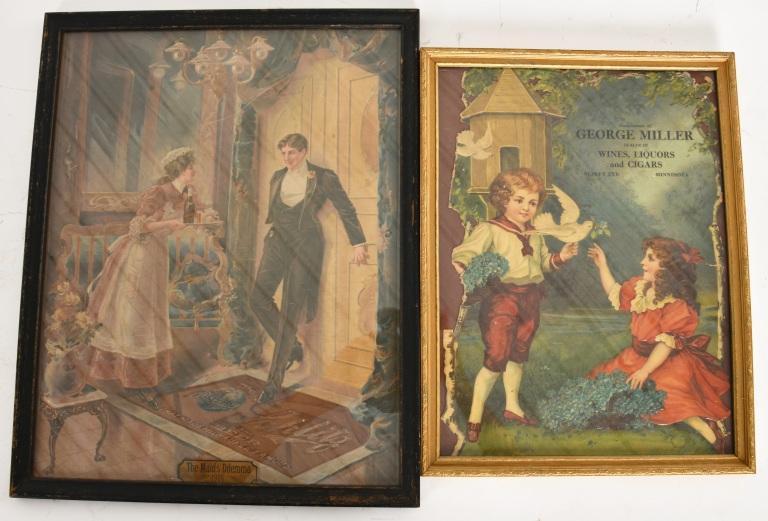 SCHLITZ BEER & GEORGE MILLER LIQOUR ADVERTISEMENTS (1 of 2)