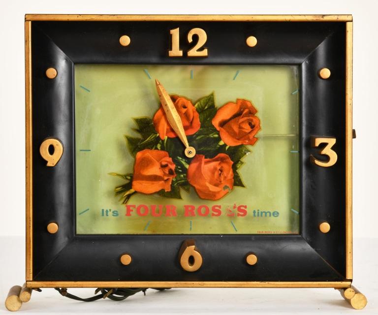 FOUR ROSE'S WHISKEY CLOCK (1 of 3)