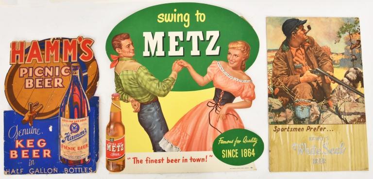LOT OF 3 BEER ADVERTISEMENTS (1 of 1)
