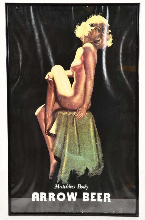 ARROW BEER FRAMED ADVERTISEMENT (1 of 2)
