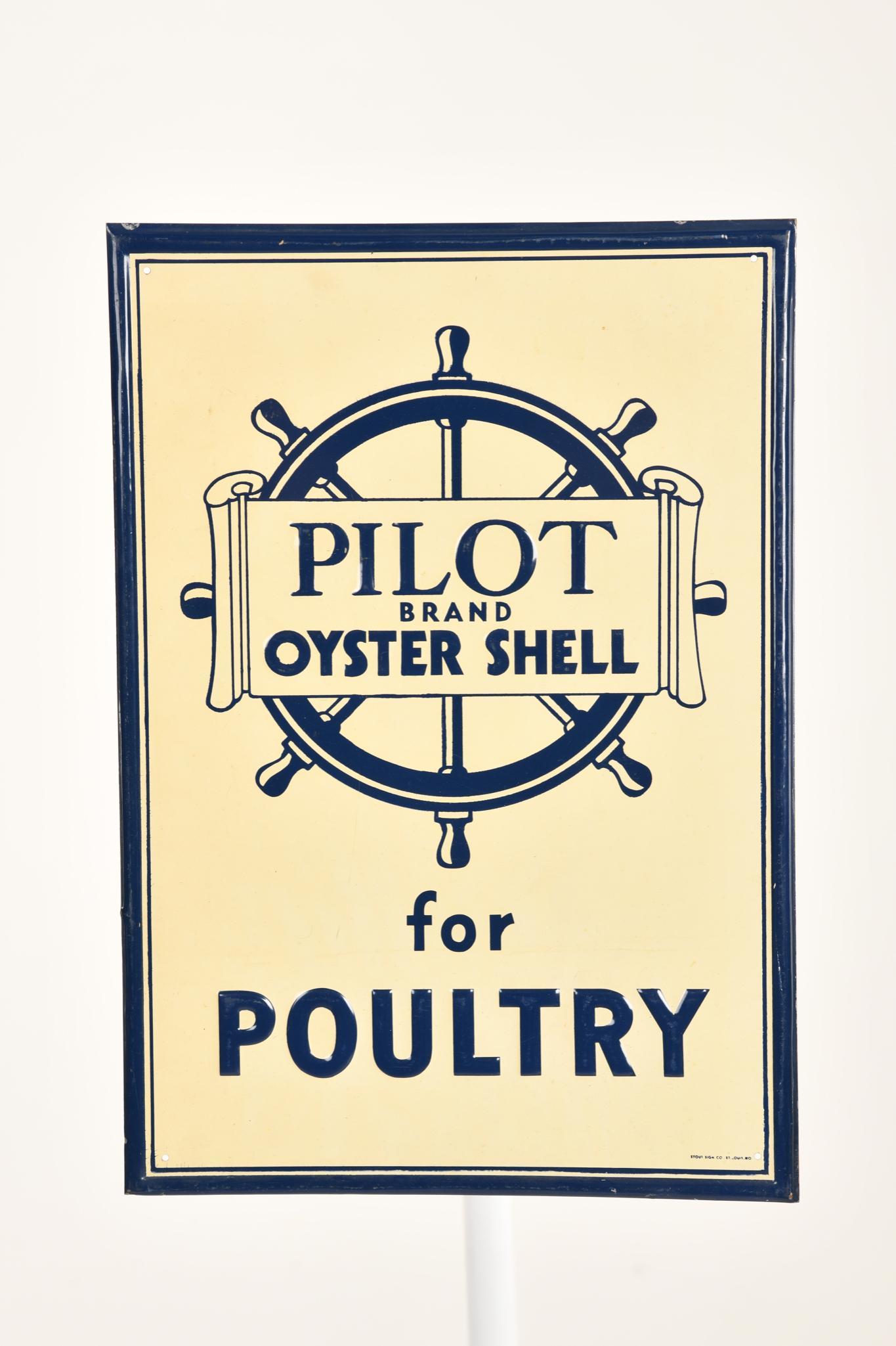 PILOT BRAND OYSTER FLAKE FOR POULTRY SIGN (1 of 2)
