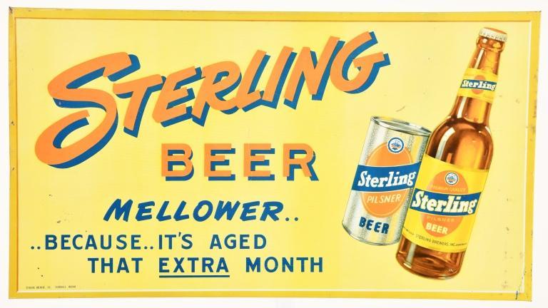 sterling beer sign　ビンテージ　ビール　サイン　看板 Sterling Beer Sign