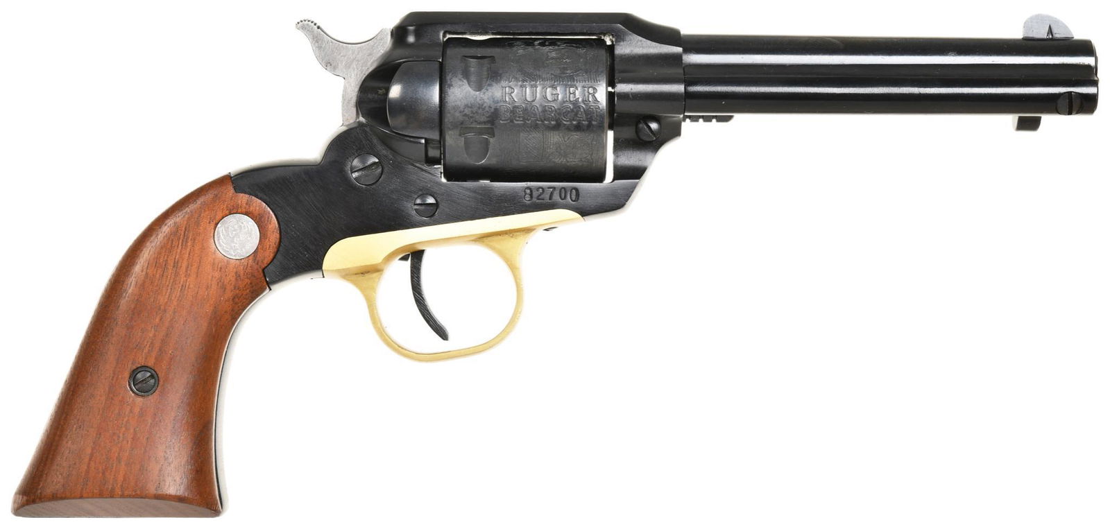 Ruger Old Model Bearcat .22 Caliber Single Action: 4" Barrel. 6 shot. Outstanding used condition. Brass trigger guard. Almost no wear.