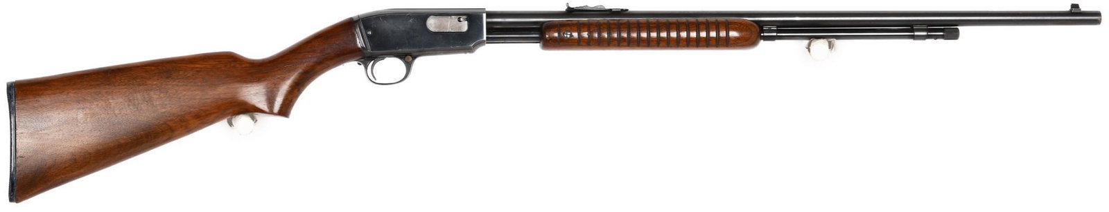 Winchester Model 61 .22 caliber Pump action rifle: Has grooved receiver. 75% blue. Built 1959