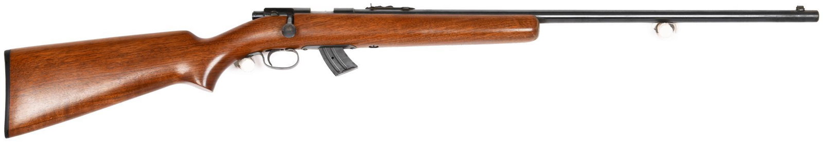 Winchester Model 69A .22 Caliber Bolt Action Rifle: 95% blue. Excellent used condition. Comes with one factory 10 round magazine.
