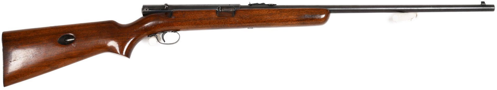 Winchester Model 74 .22 Long Rifle S#385295A: Semi auto rifle. 60% Has handling marks/nicks in stock. 