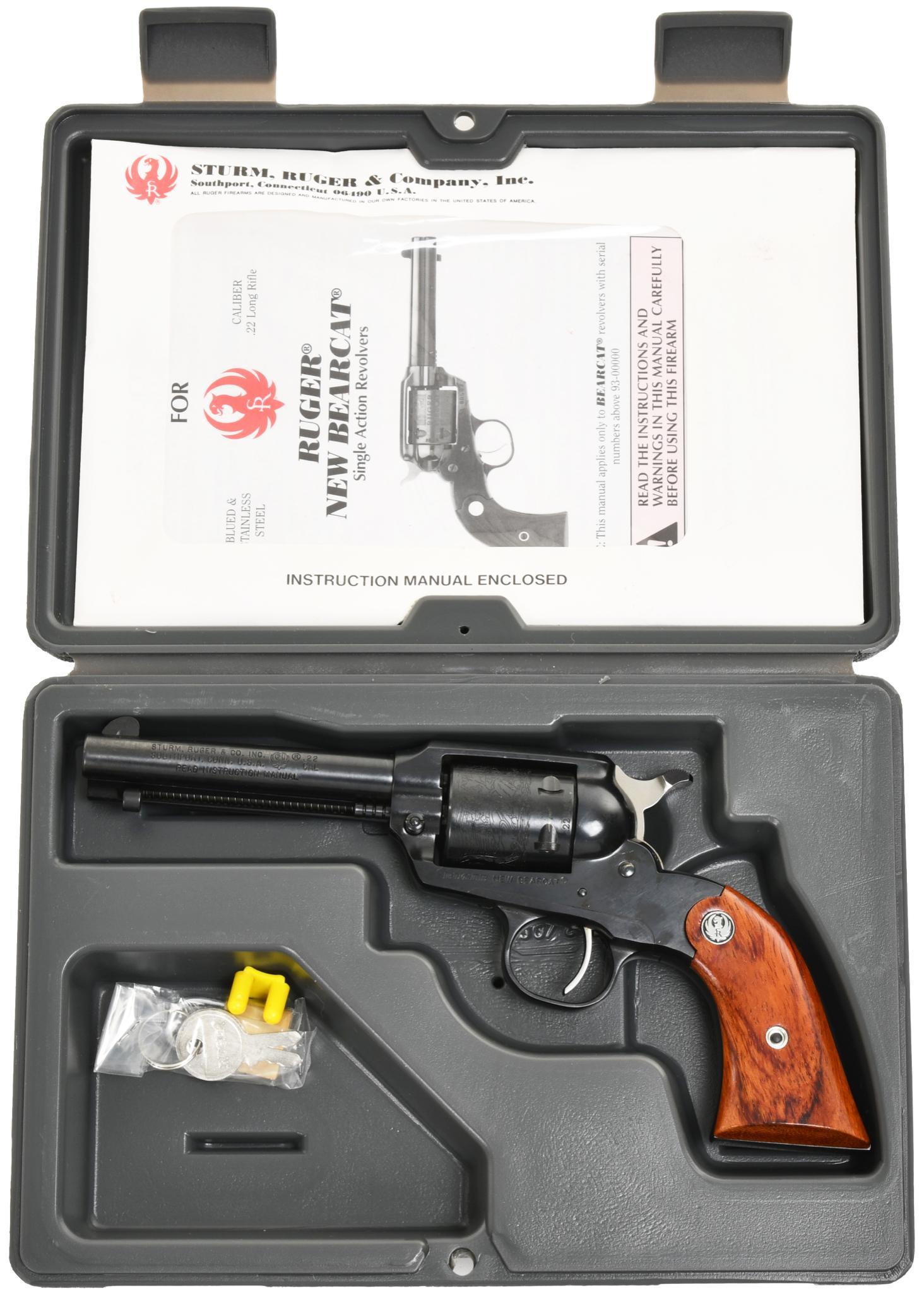 Ruger New Model Bearcat .22 Caliber Single Action: 4" Barrel. 6 shot. . New in boxComes w/ papers.
