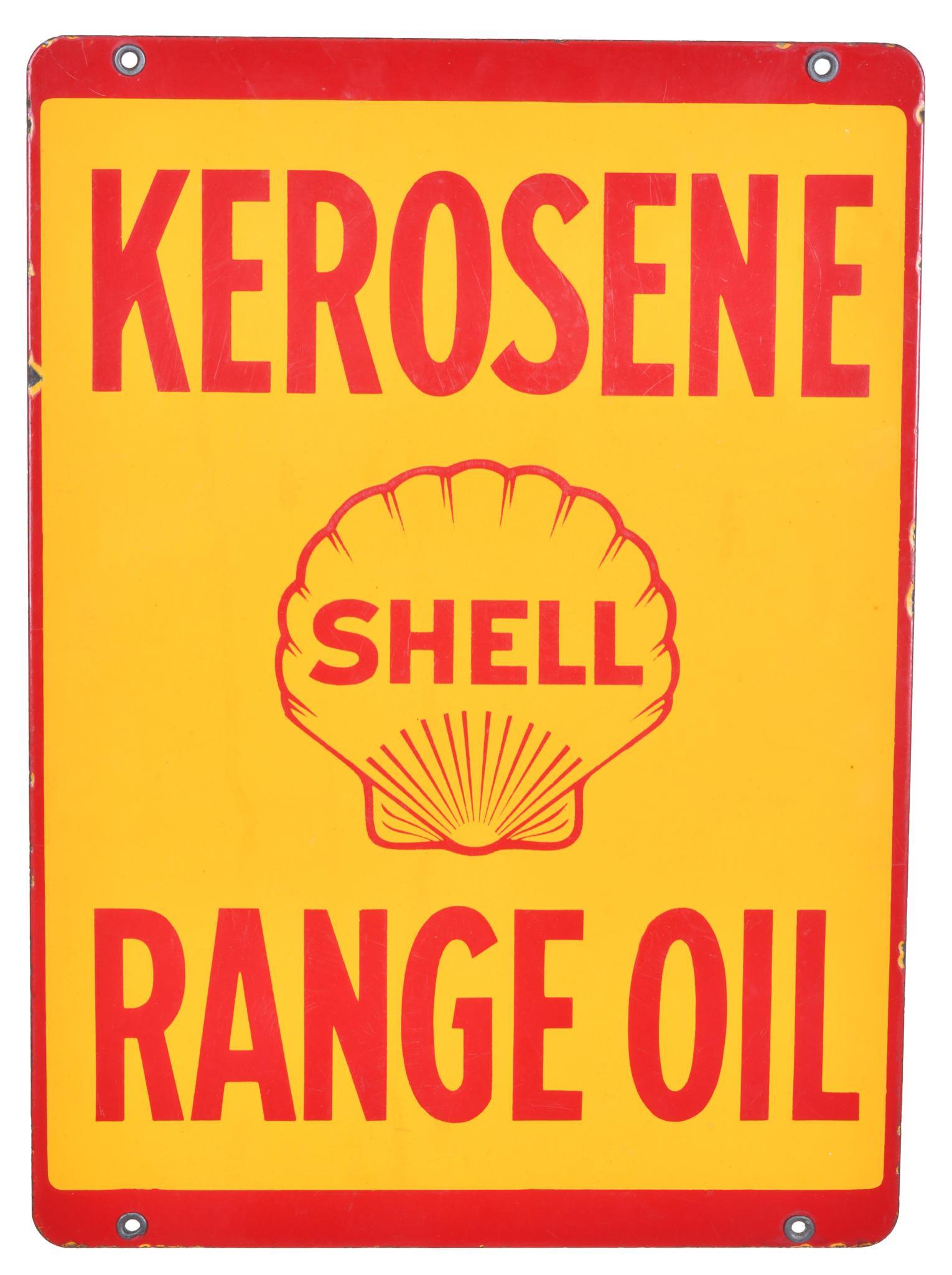 Shell Kerosene Range Oil Porcelain Sign (1 of 2)