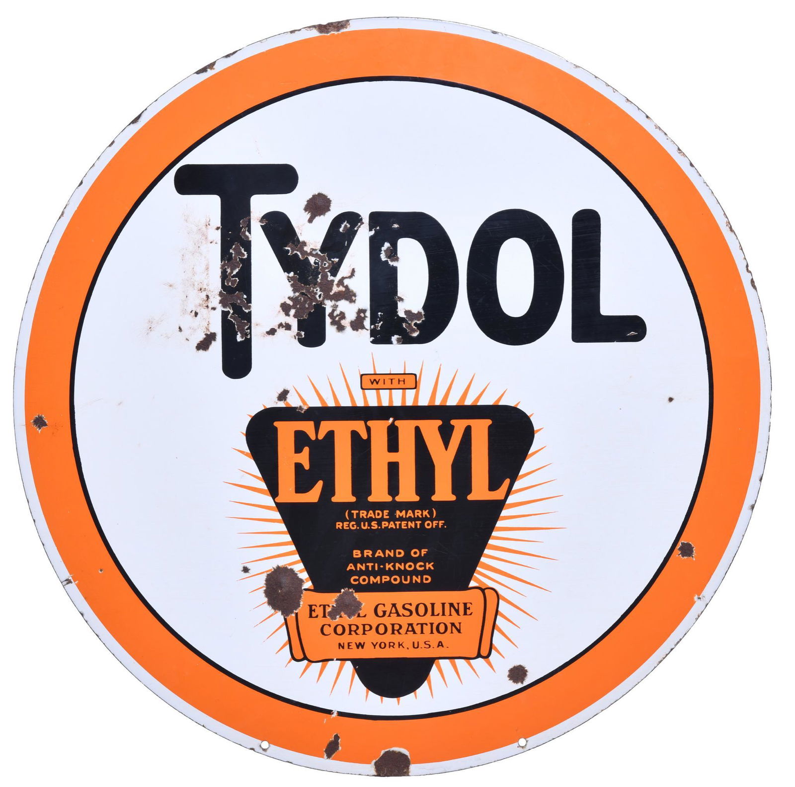 Tydol w/ethyl logo Porcelain Sign (1 of 2)