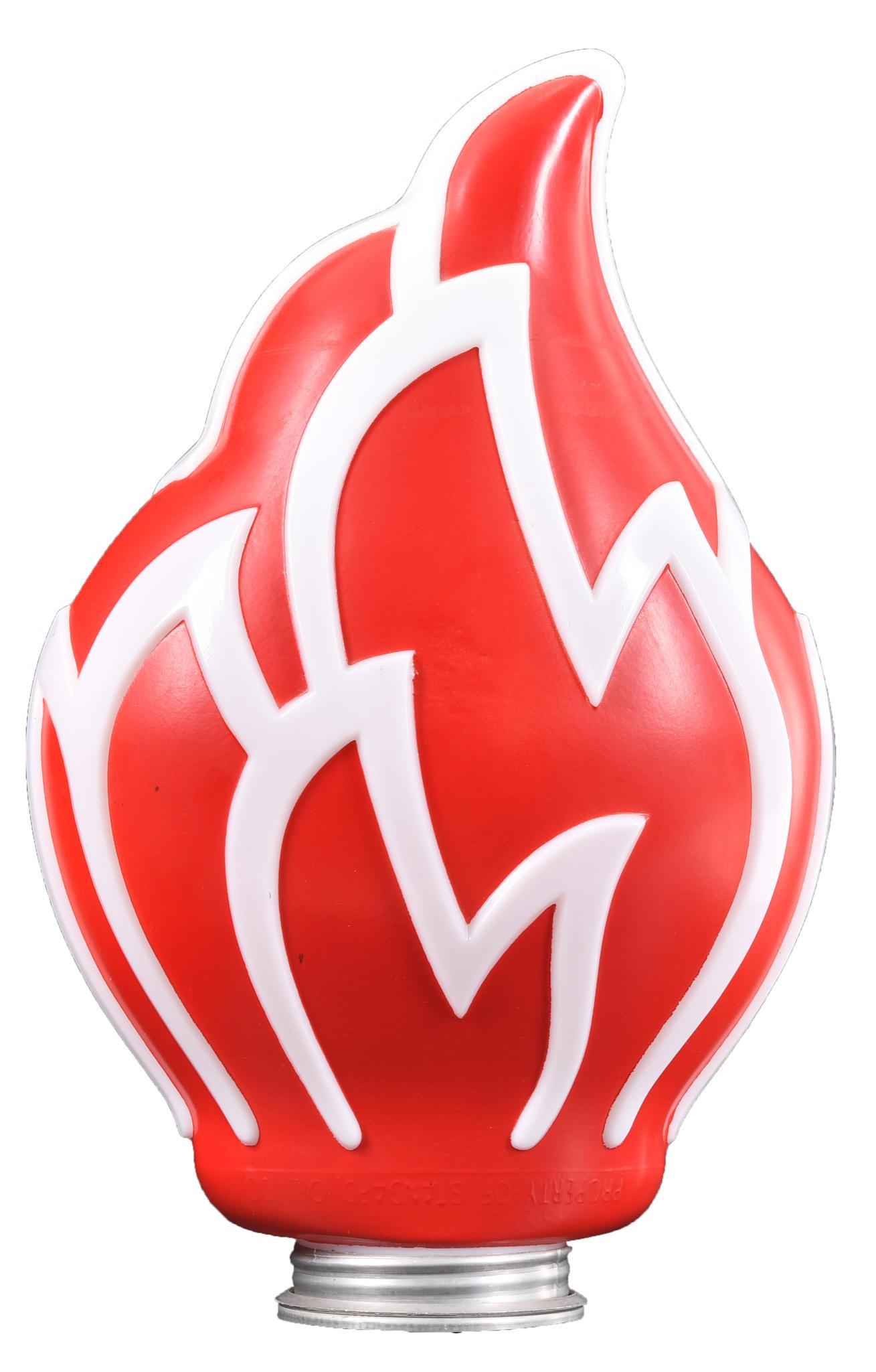 Standard Oil Flame Milk Glass OPC Globe (1 of 2)