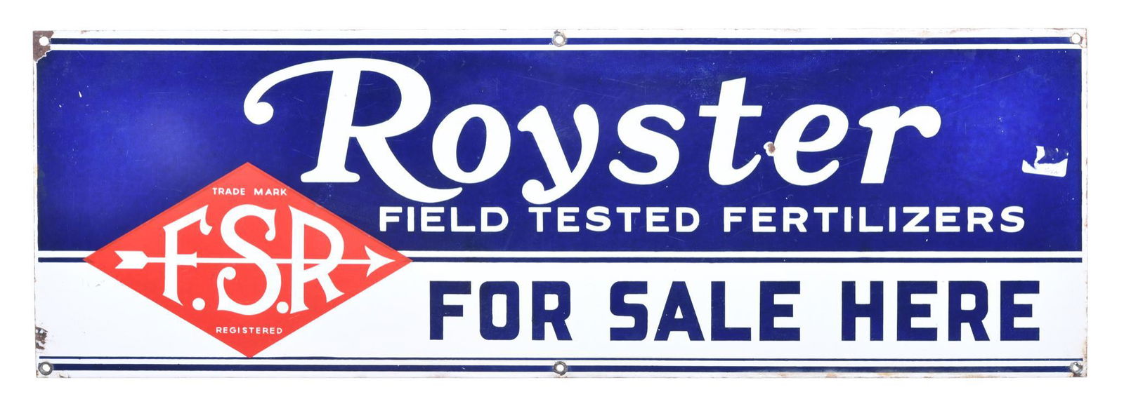Royster Field Tested Fertilizers Sold Here Porcelain (1 of 2)