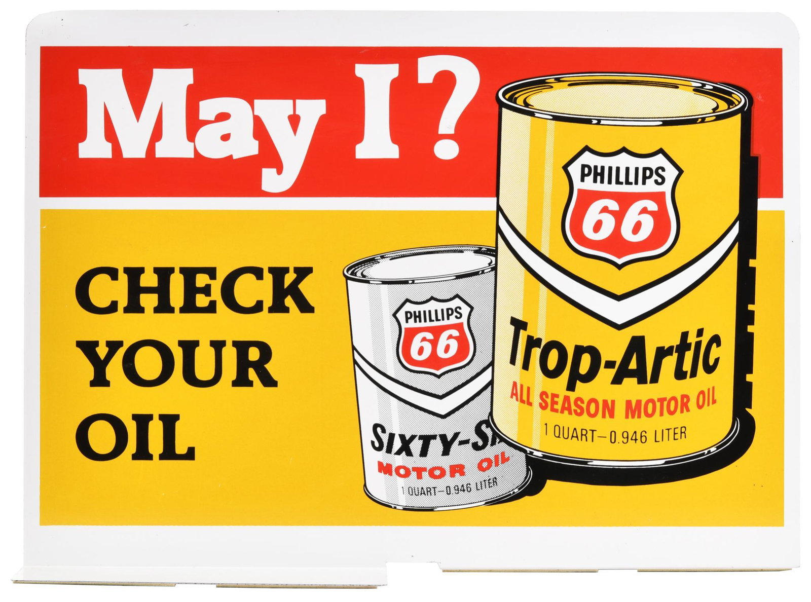 Phillips 66 Trop-Artic Motor Oil Metal Sign (1 of 2)