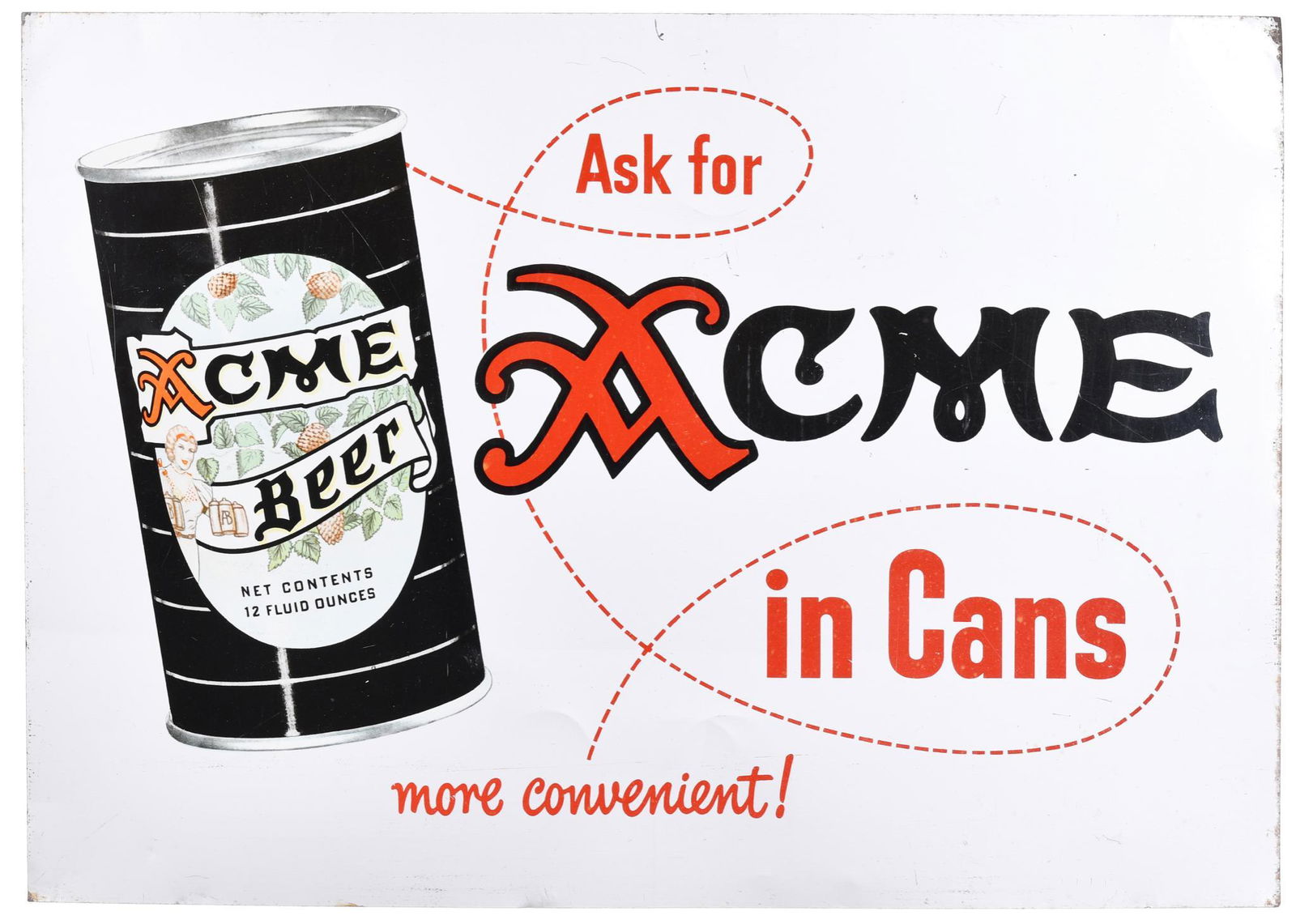 Acme Beer in Cans Metal Sign (1 of 2)