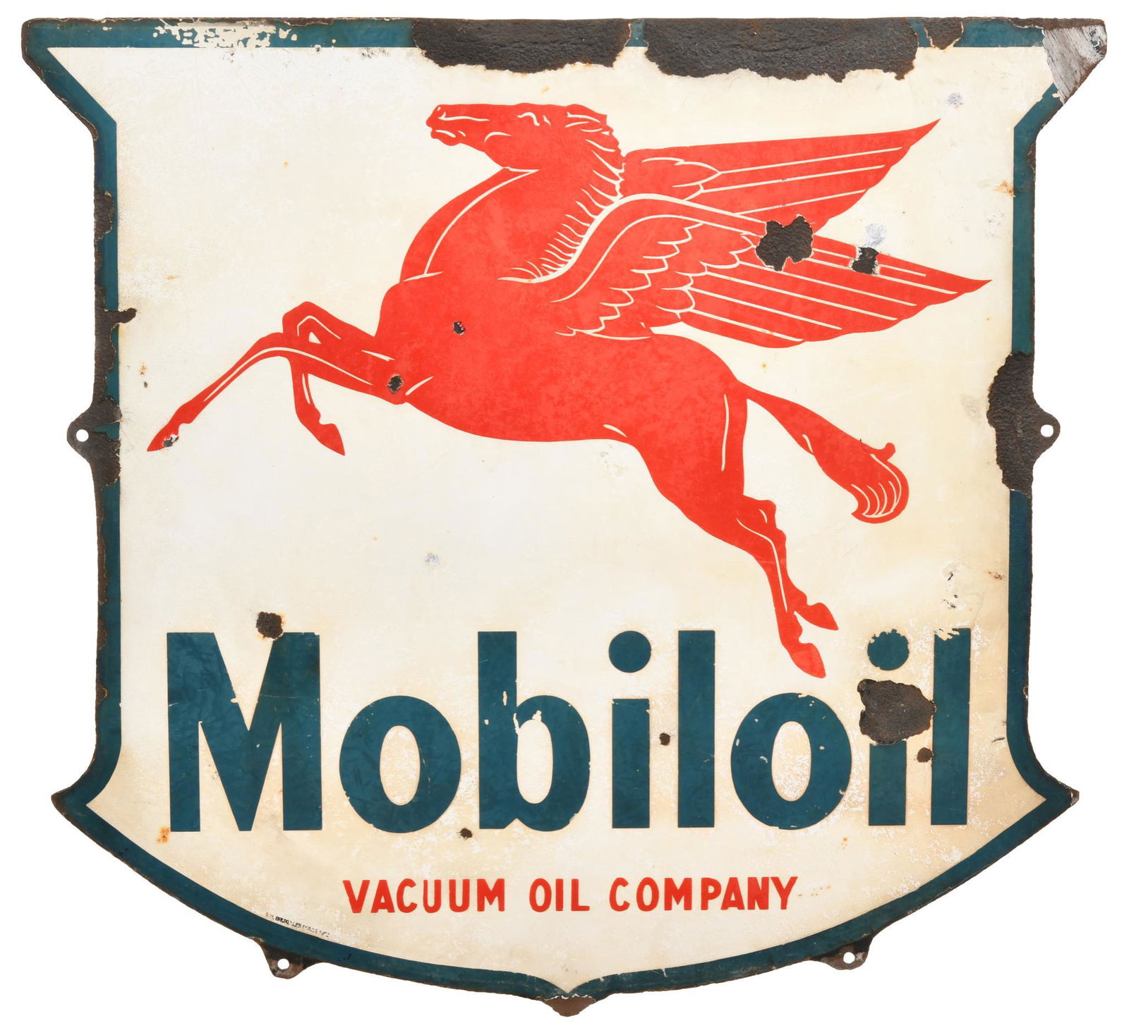 Mobiloil w/Pegasus Porcelain Sign (1 of 2)