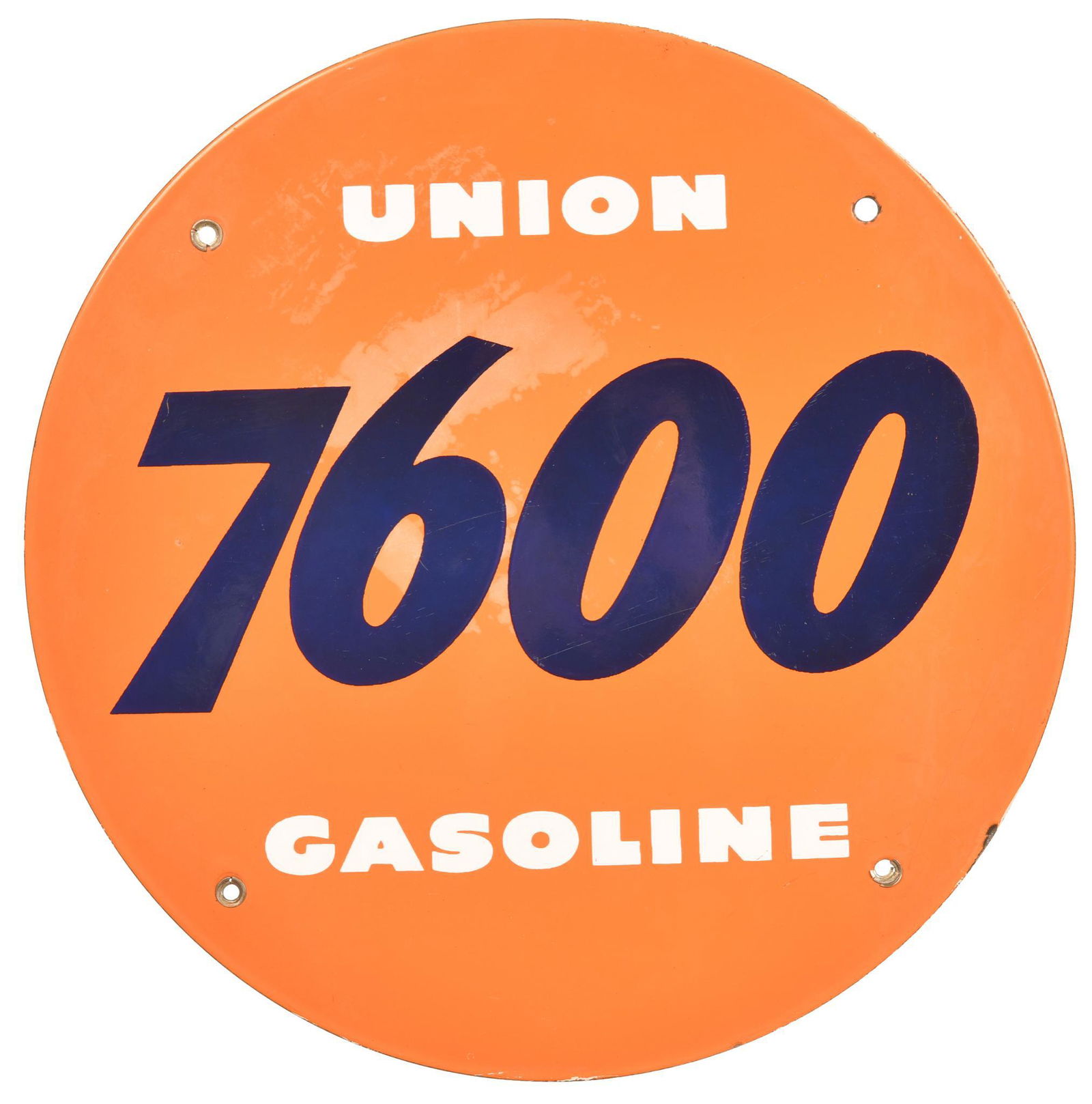 Union 7600 Gasoline Porcelain Sign (1 of 2)