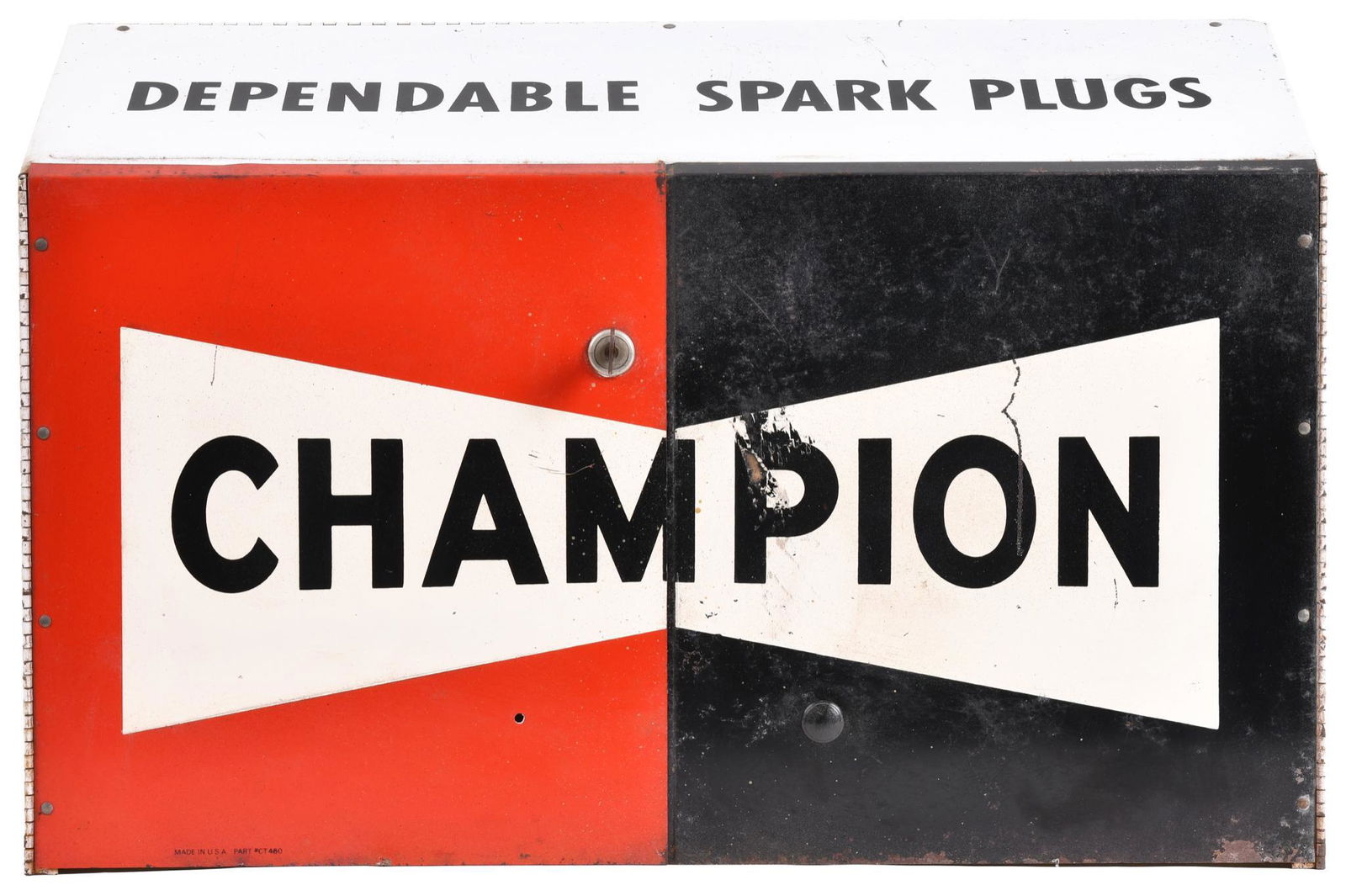 Champion Spark Plugs Metal Parts Cabinet