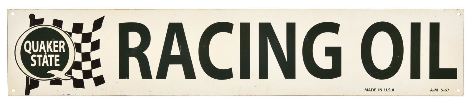 Quaker State Racing Oil Metal Sign (1 of 2)