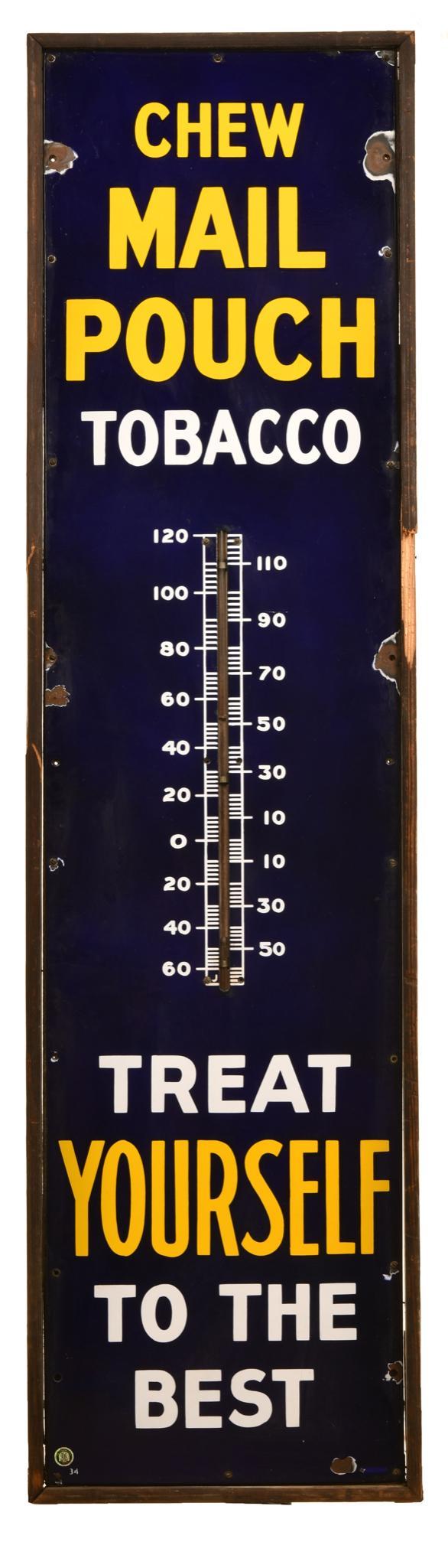 Chew Mail Pouch Tobacco Porcelain Thermometer (1 of 2)