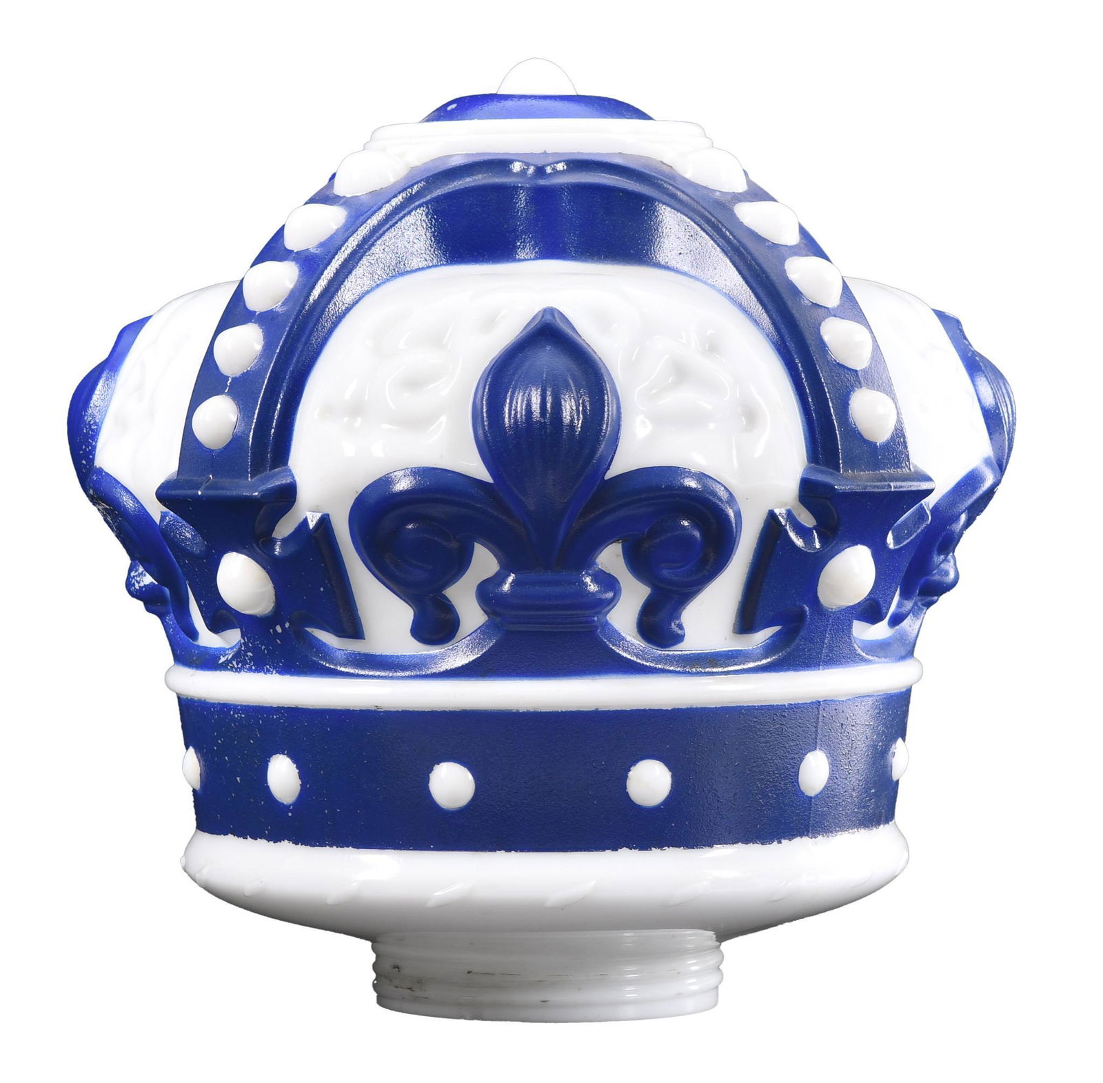 Standard Oil OPC Blue Milk Glass Crown Globe (1 of 1)