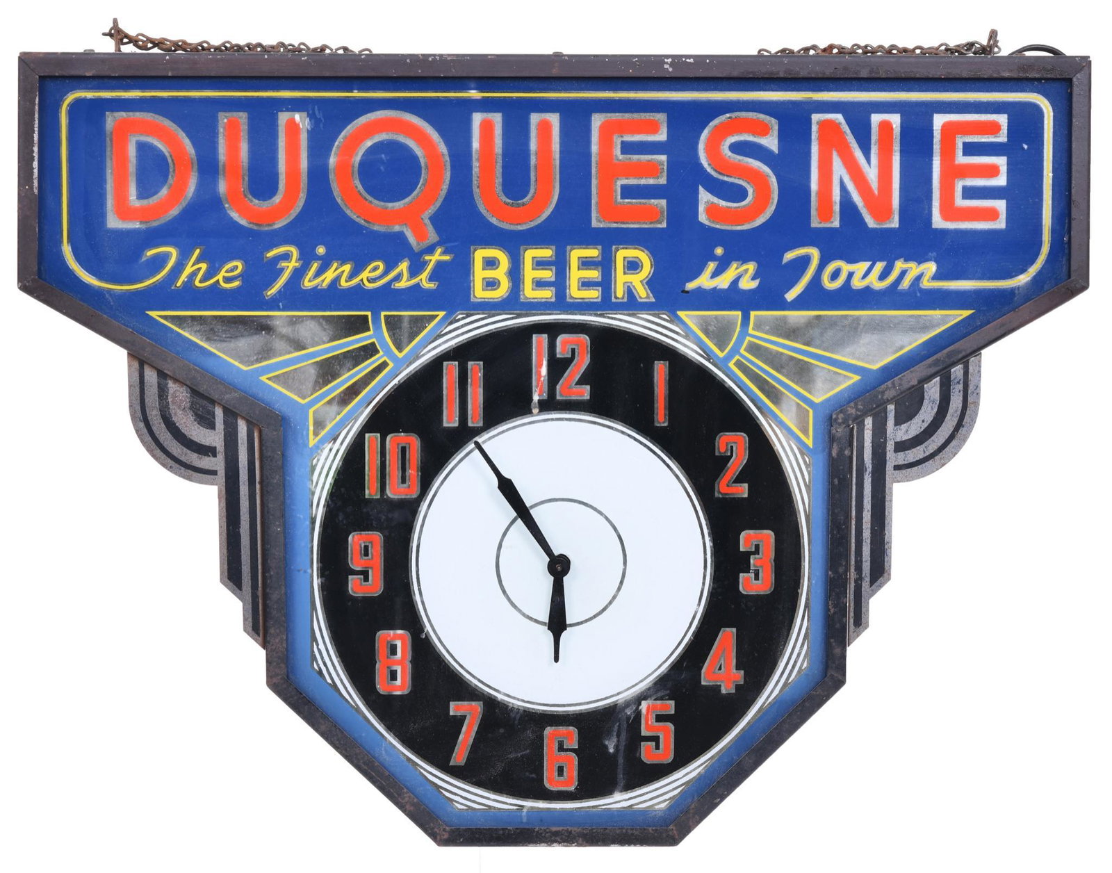 Duquesne "The Finest Beer in Town" Lighted Sign, (1 of 2)