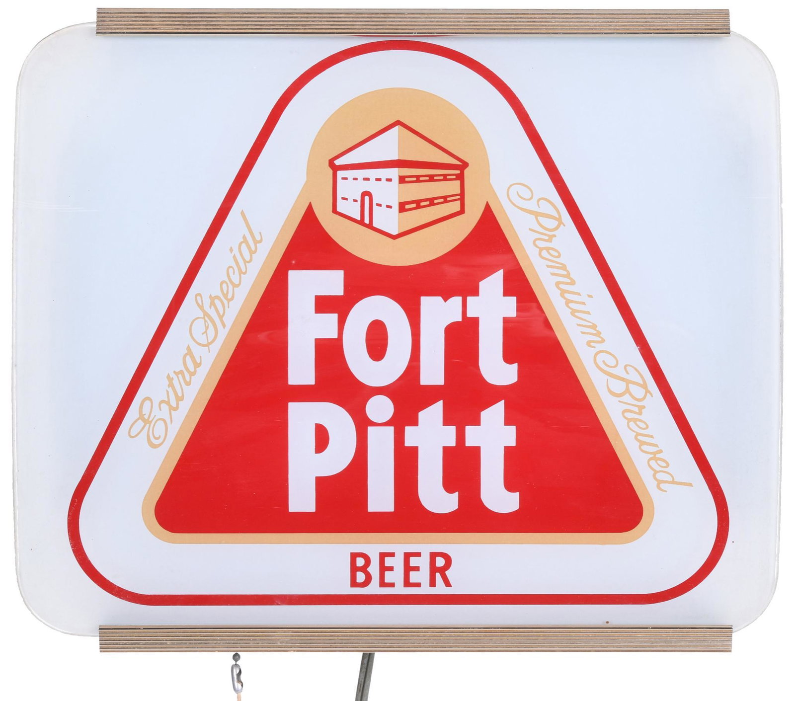 Fort Pitt Beer Curved Glass Lighted Sign (1 of 2)