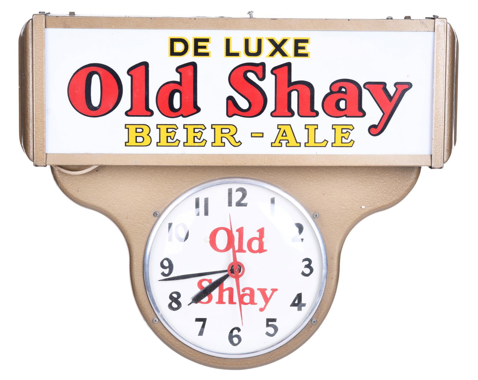 Deluxe Old Shay Beer-Ale Lighted Clock (1 of 1)
