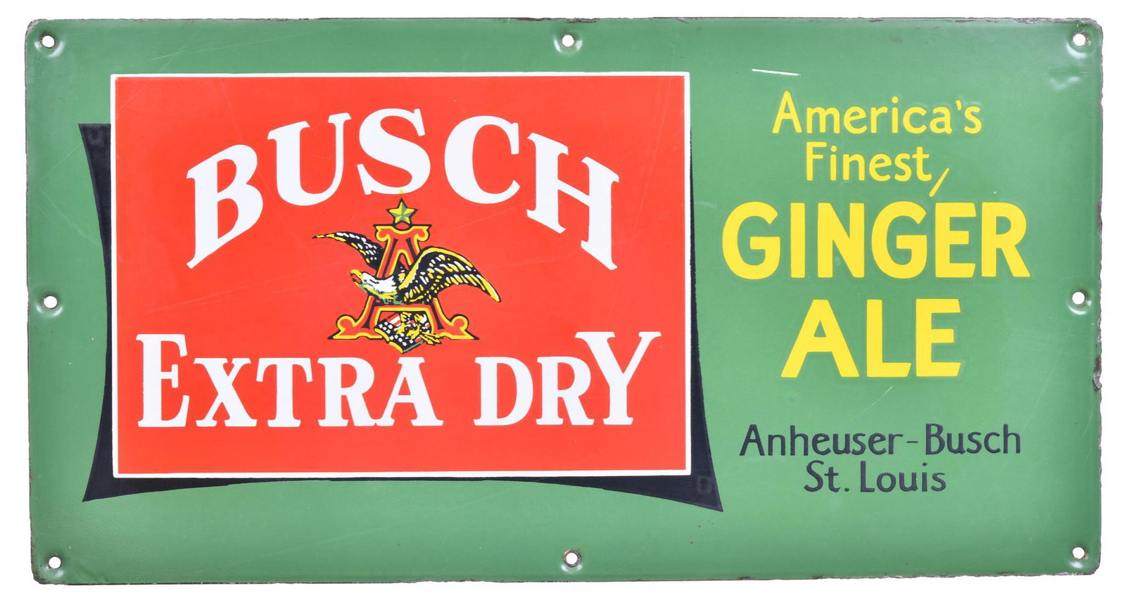 Busch Extra Dry "America's Finest Ginger Ale" Porcelain (1 of 4)