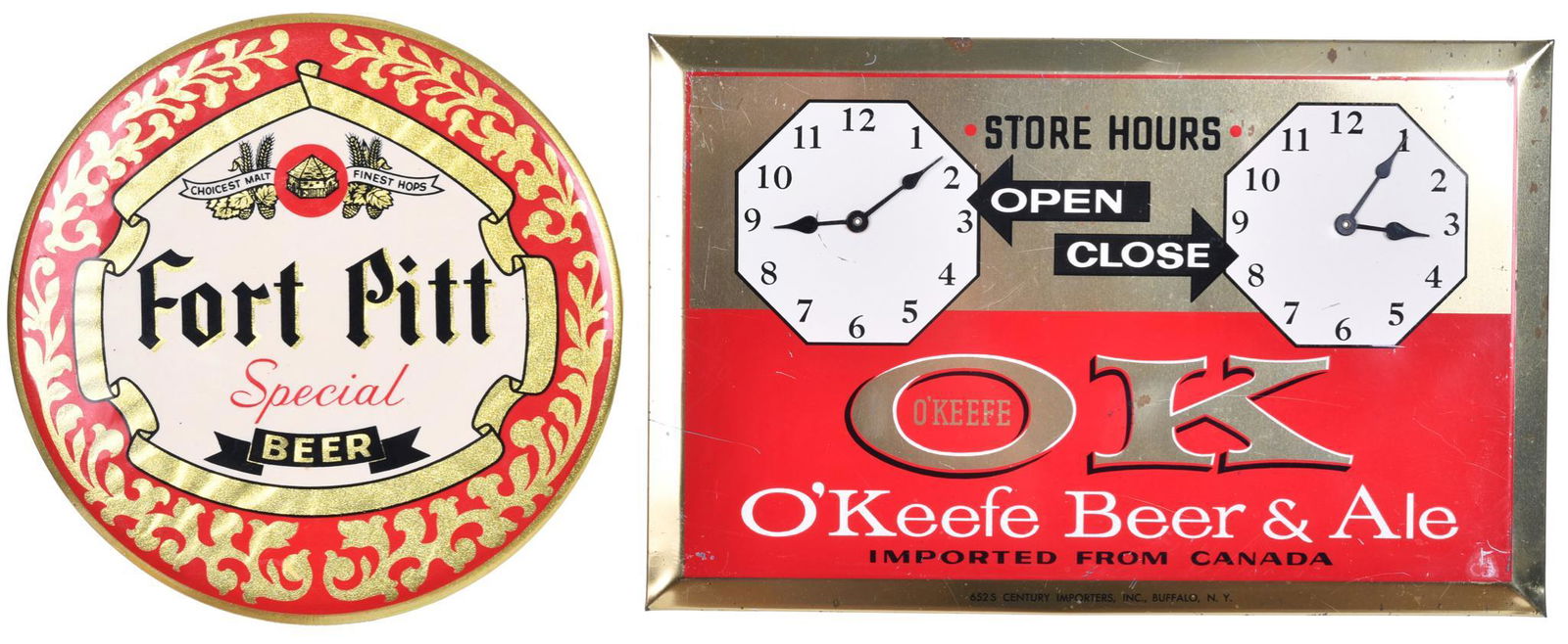 Port Pitt Special Beer Celluloid Button Sign (1 of 2)