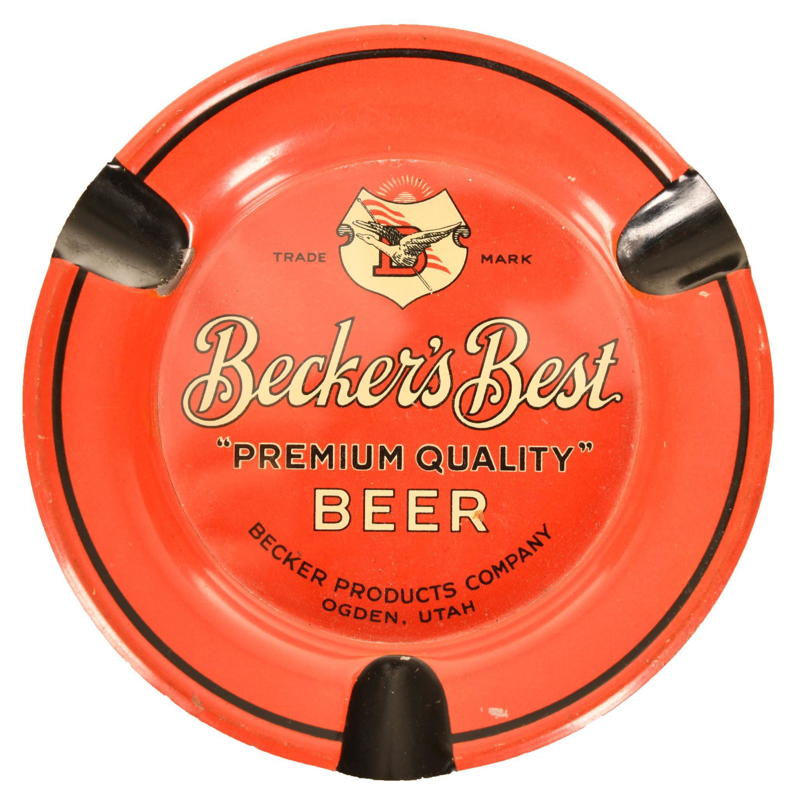 Becker's Best Ogden, Utah Metal Ashtray (1 of 1)