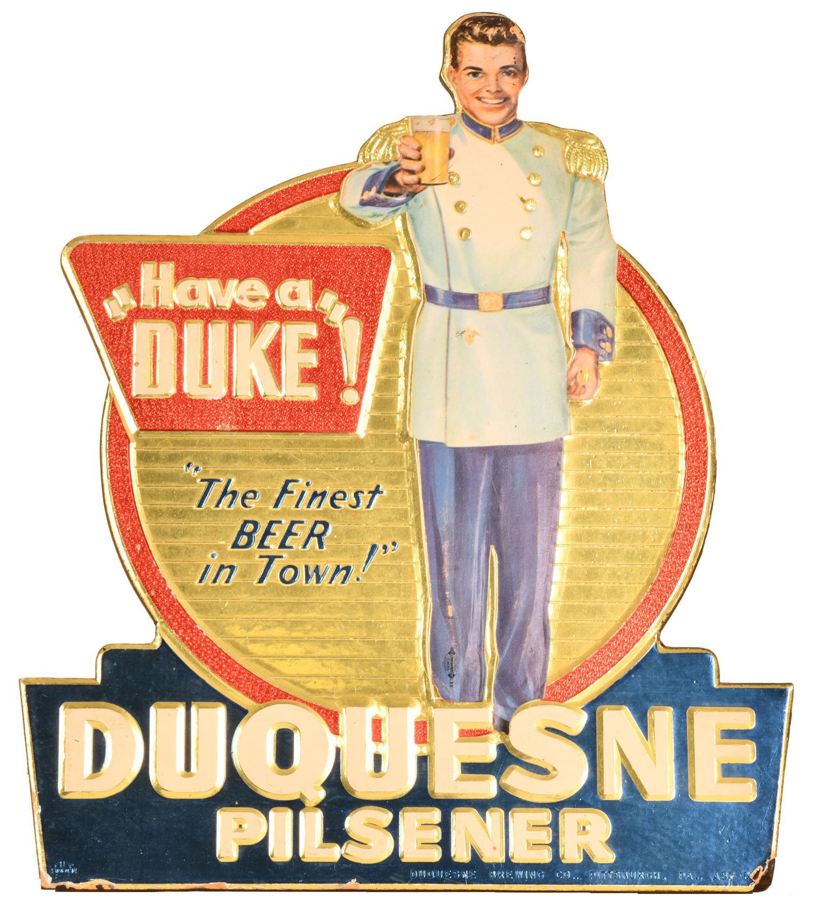 Duquesne Pilsener "Have a Duke!" Cardboard Stand up (1 of 2)