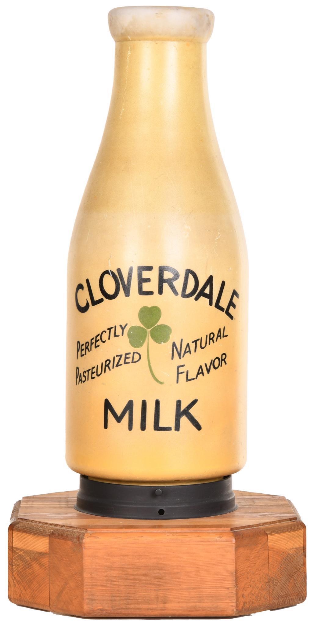 Clovedale Milk Light Up Glass Advertising Display (1 of 3)