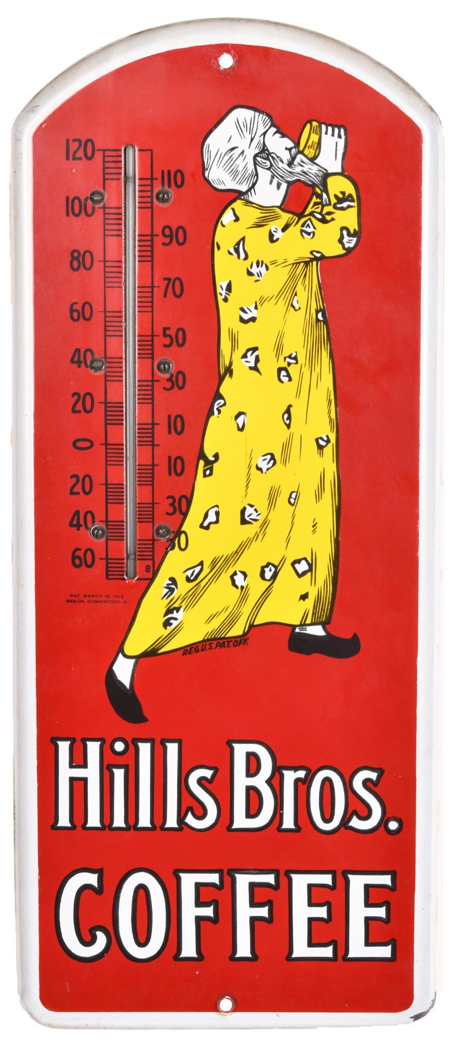 Hills Bros. Coffee Porcelain Thermometer (1 of 2)