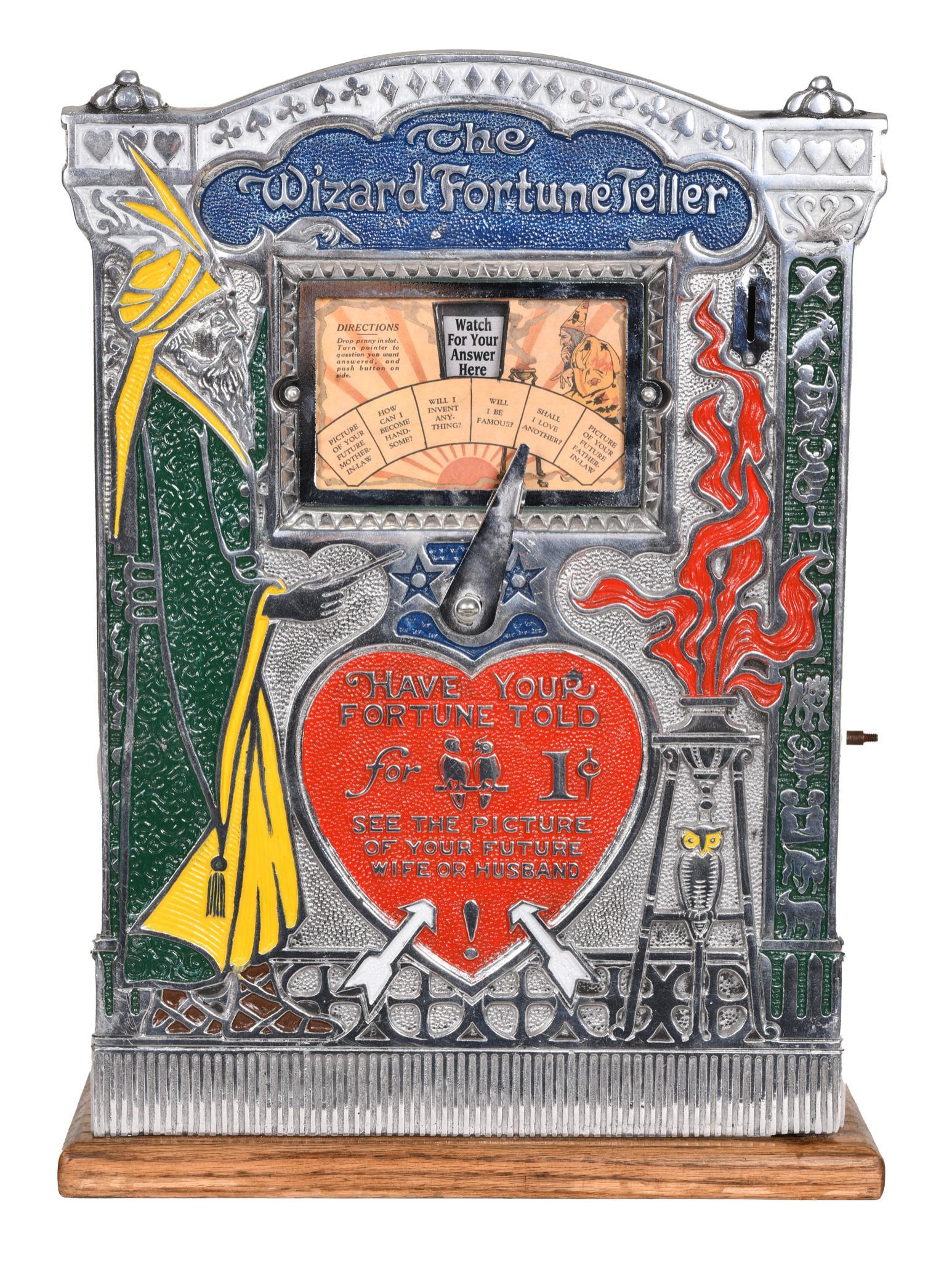 Mills "The Wizard Fortune Teller" Coin Op Machine (1 of 5)