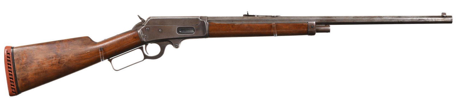 Marlin 1893 Lever Action Rifle S# 157931: Antique. Small break on forend. Butt pad has been added. 