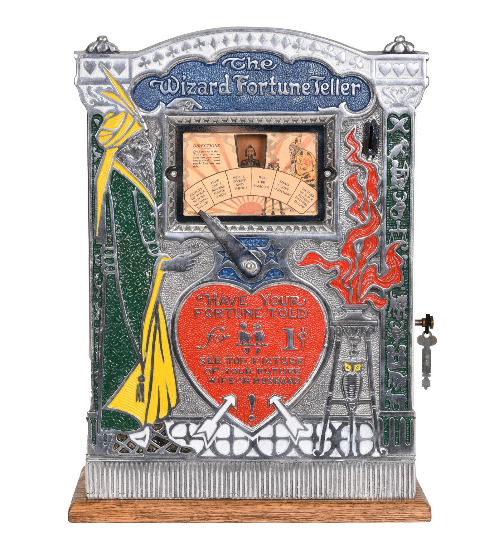 Mills "The Wizard Fortune Teller" Coin Op Machine (1 of 4)