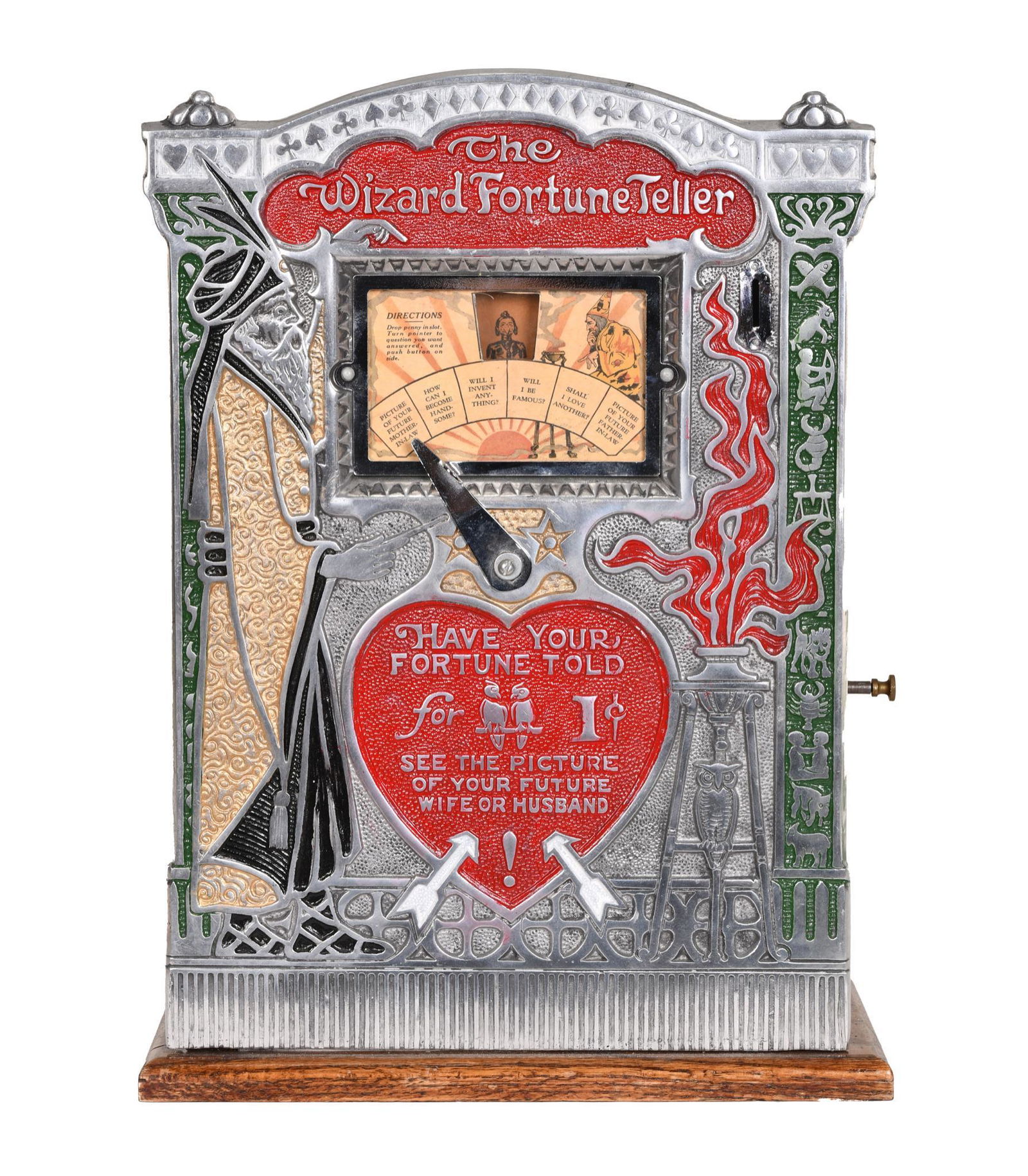 Mills "The Wizard Fortune Teller" Coin Op Machine (1 of 3)