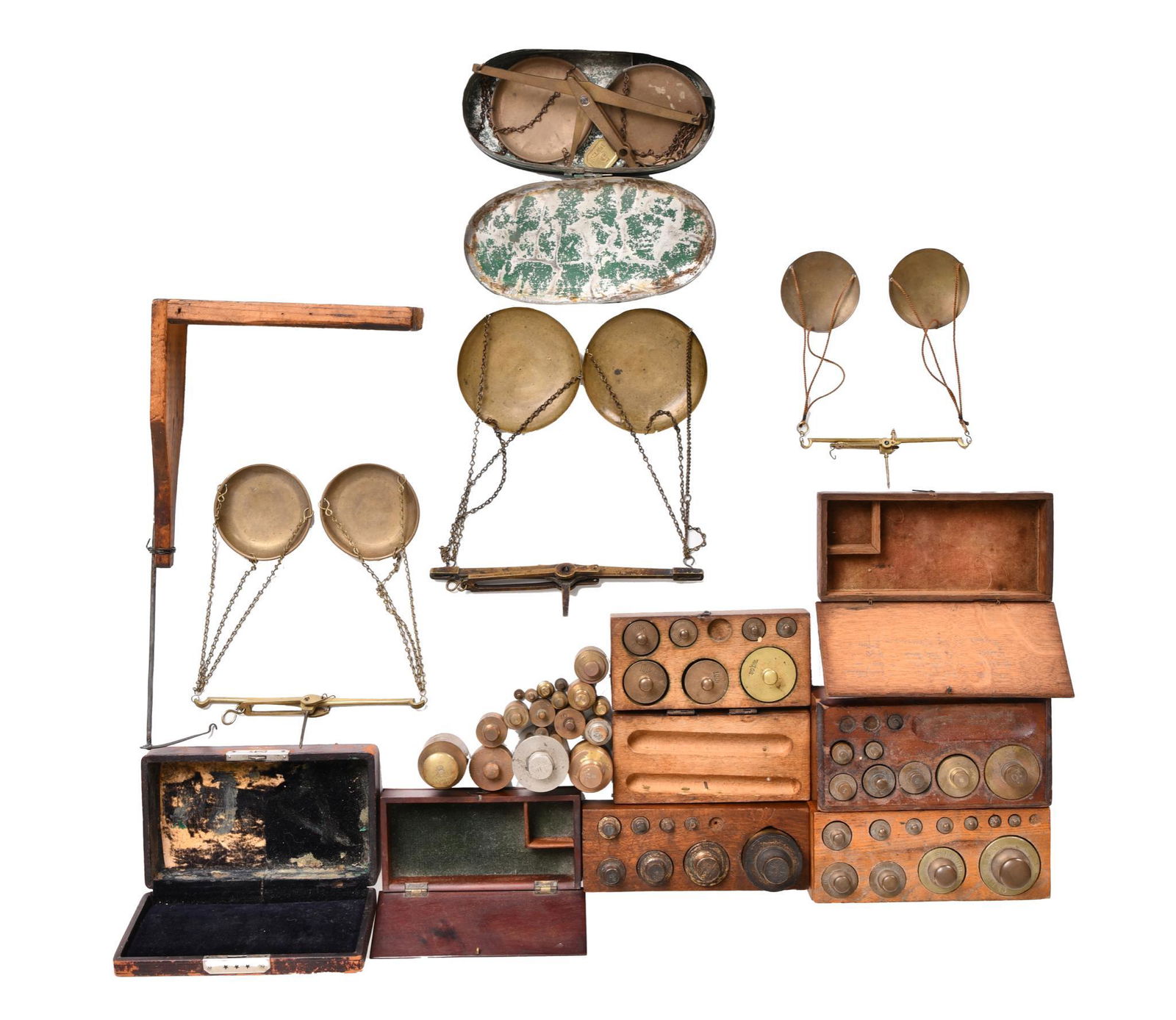 4 Sets of Small Gold Scales and Weights (1 of 1)