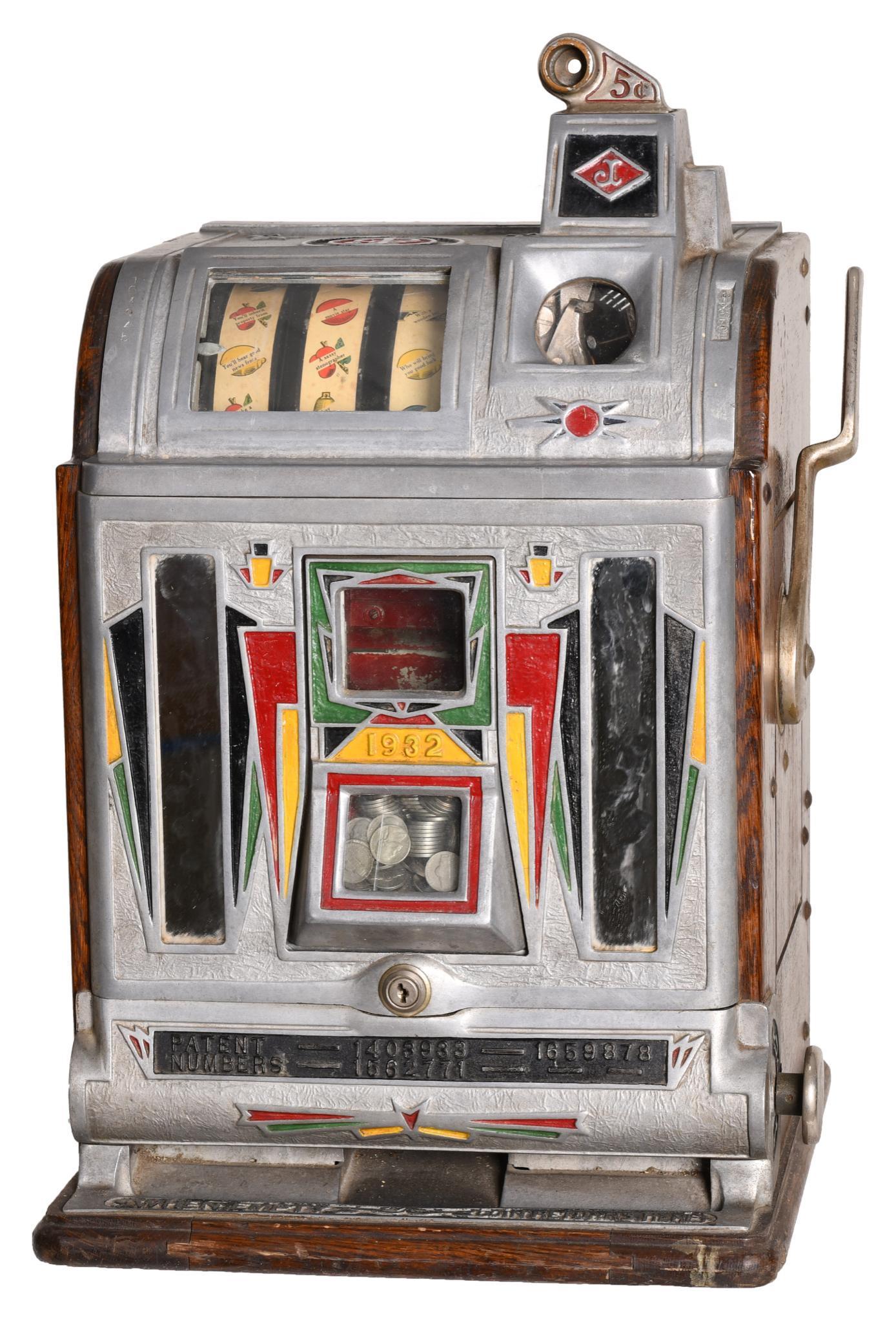 Jennings 5 Cent 1932 Front Slot Machine (1 of 3)