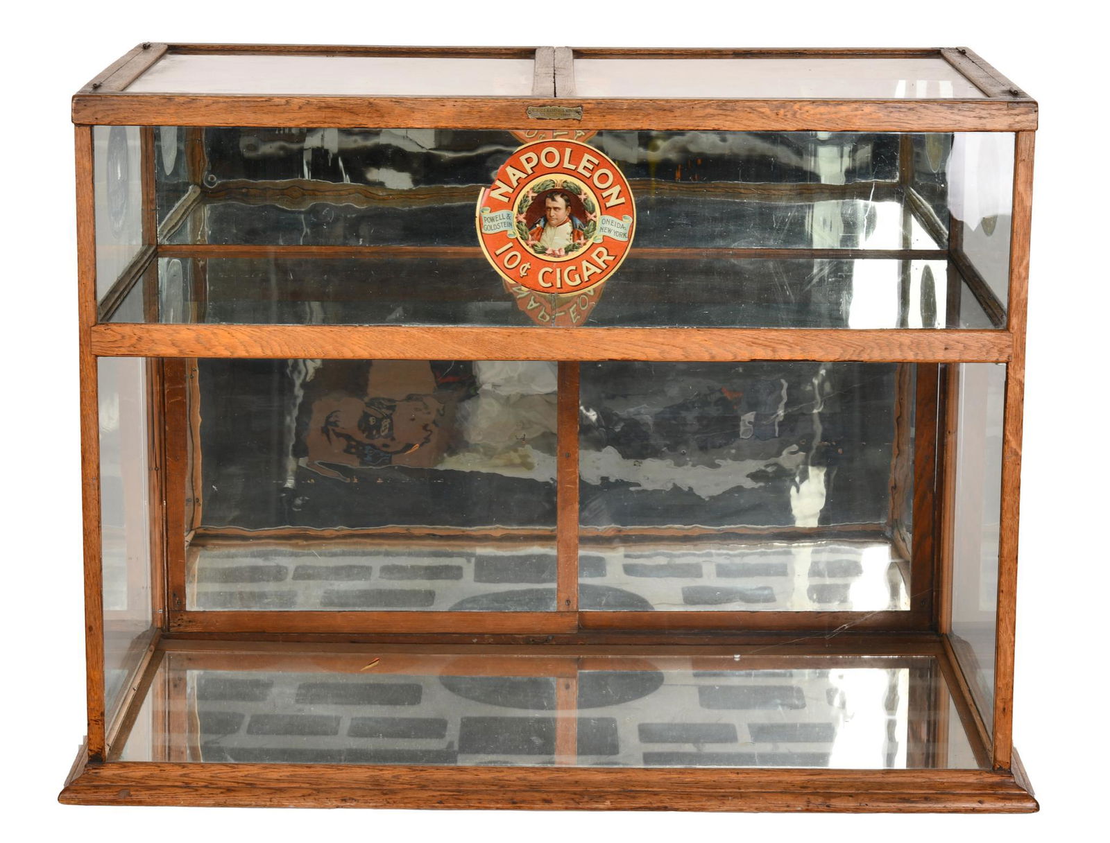 Oak Tobacco Display Cabinet with Top Loading (1 of 4)