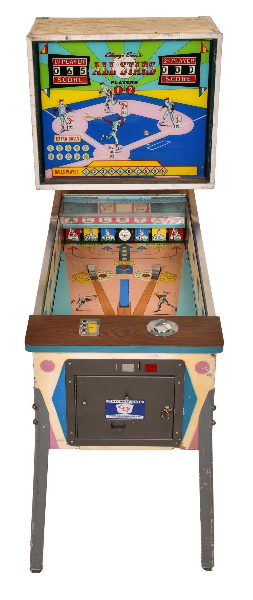 Chicago Coin's All Stars Baseball Pinball Machine (1 of 4)