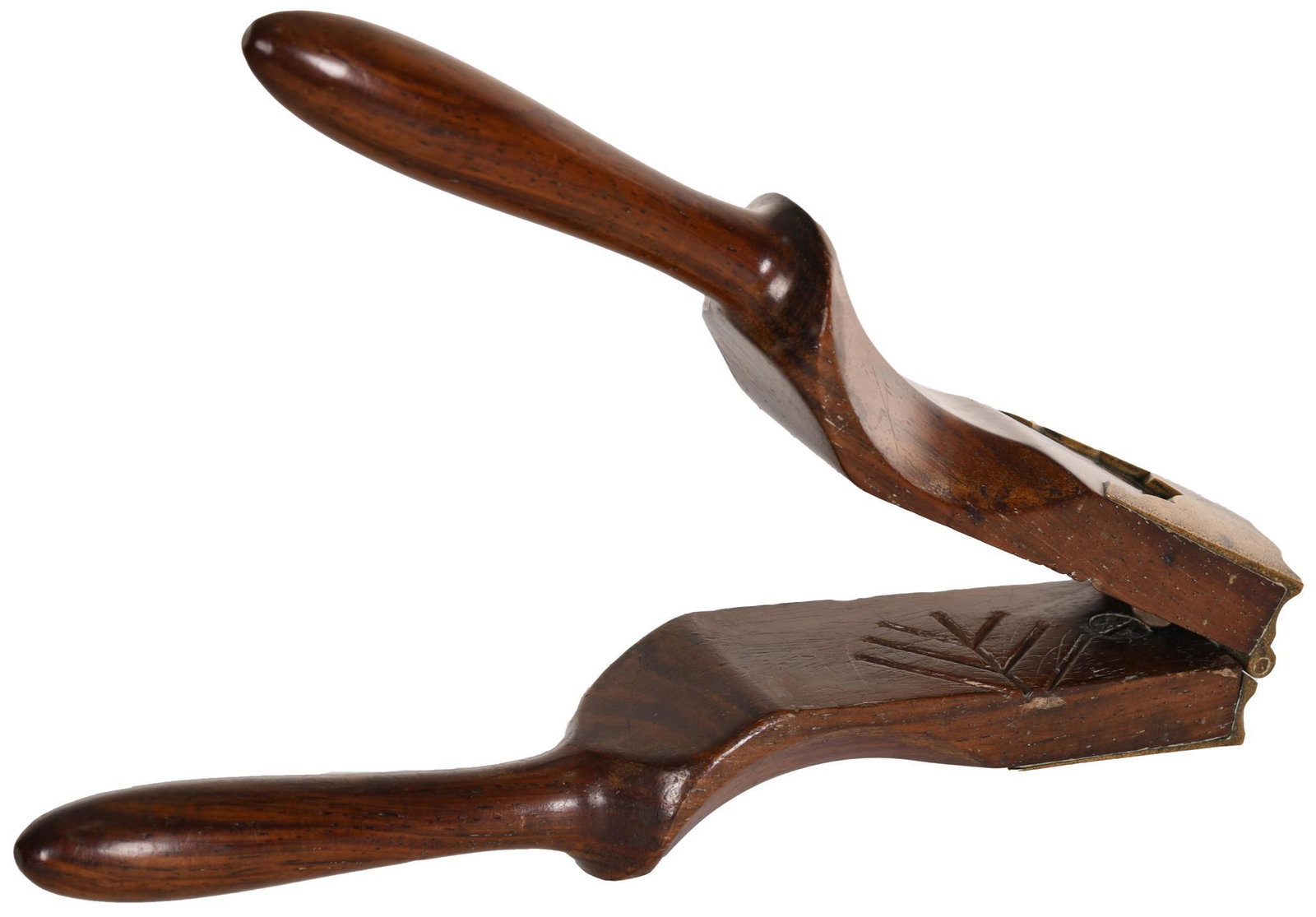 Will & Finck, San Francisco, Early Lemon Squeezer: Wood and brass construction, marked on the end, 10" long. Excellent Condition.