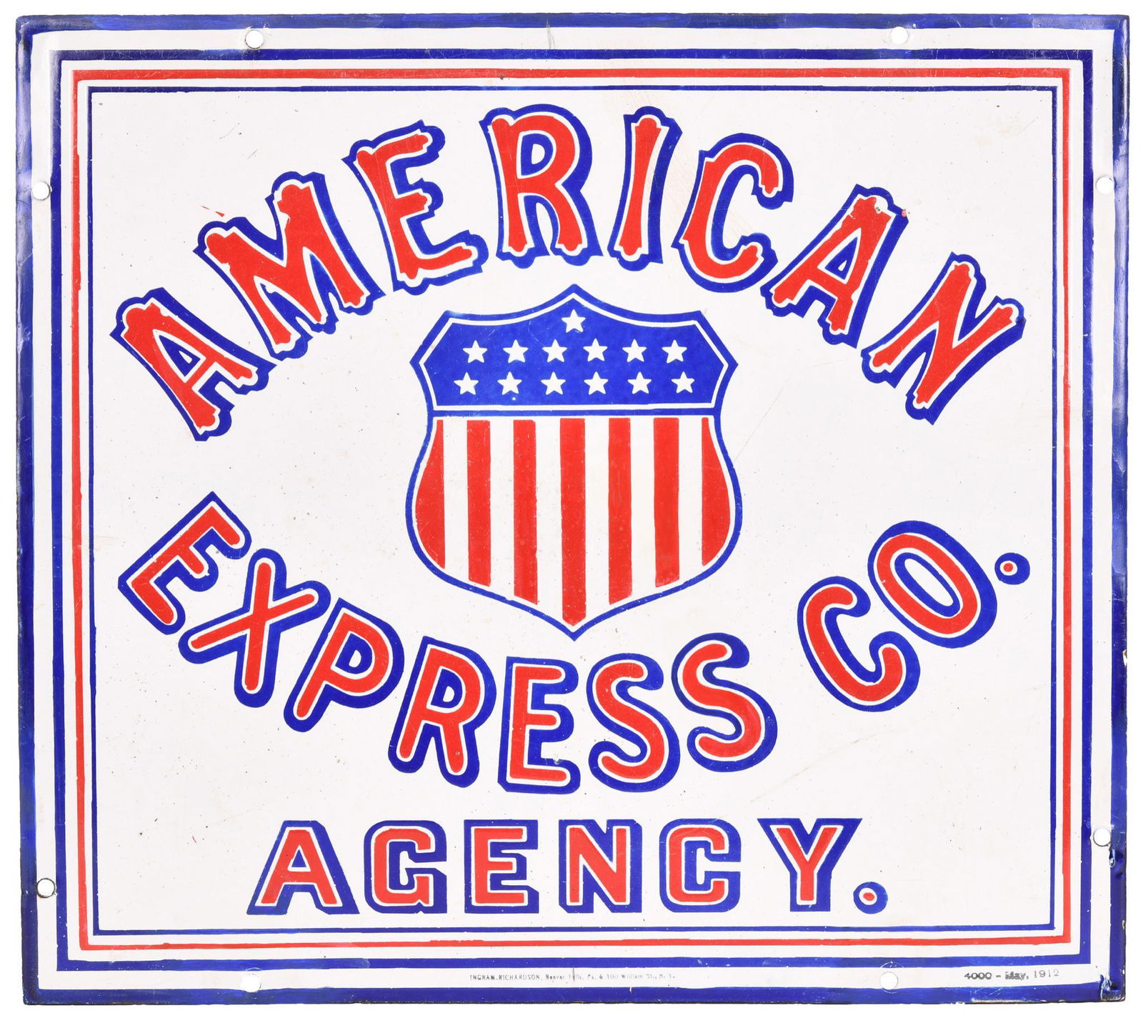 American Express Agency Porcelain Sign (1 of 2)