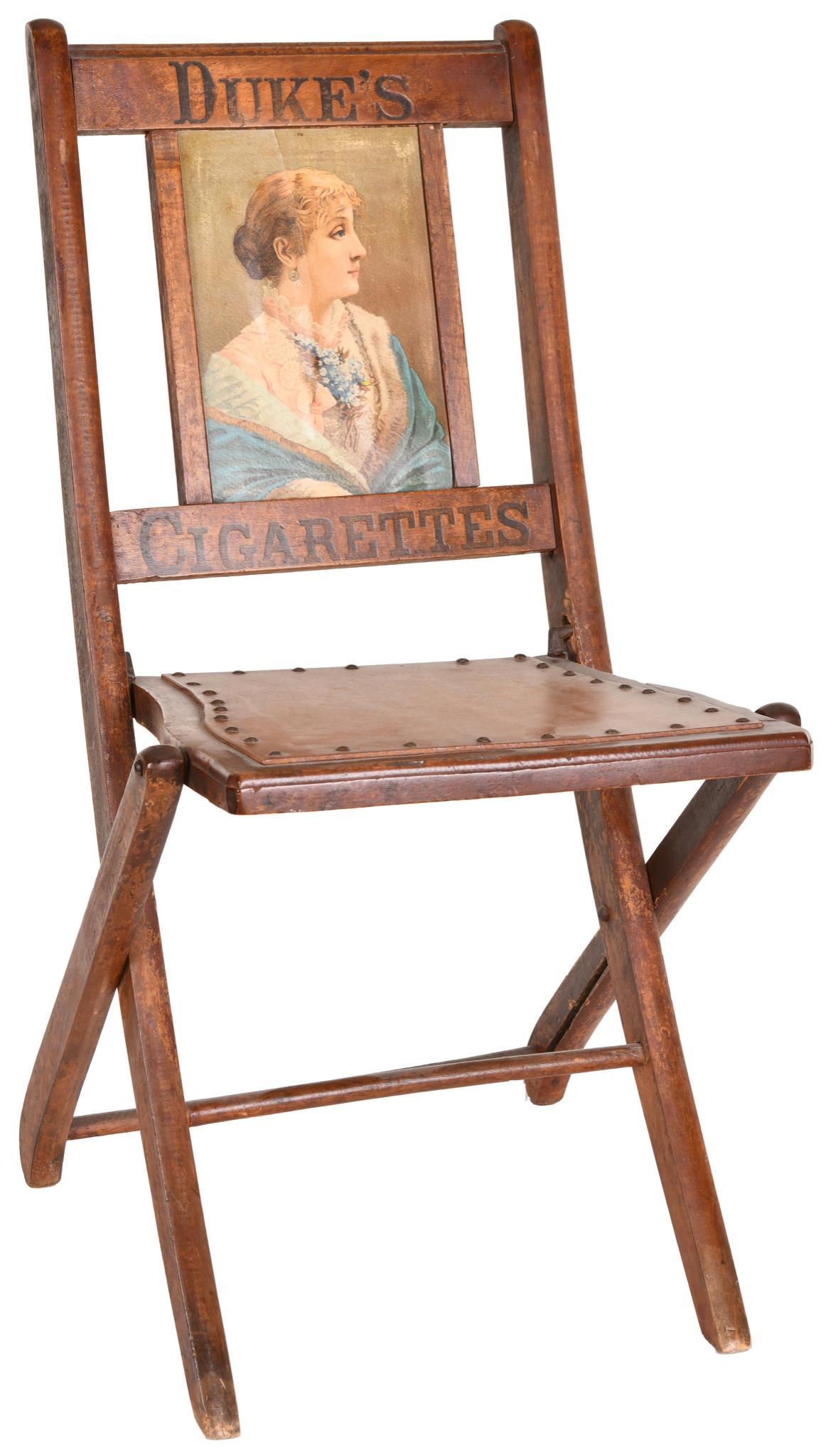 Duke's Cigarettes Advertising Wood Folding Chair (1 of 2)
