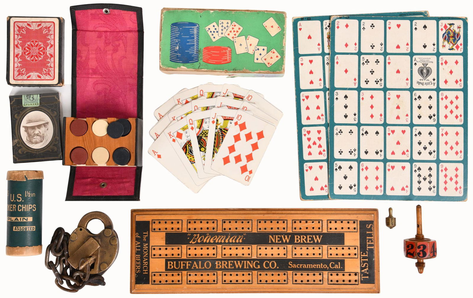 Box lot of Gambling Novelty Items (1 of 1)