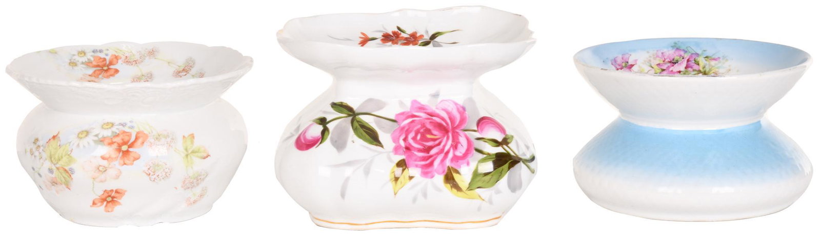 3-China Spittoons: All in good condition, 5.5" tall.